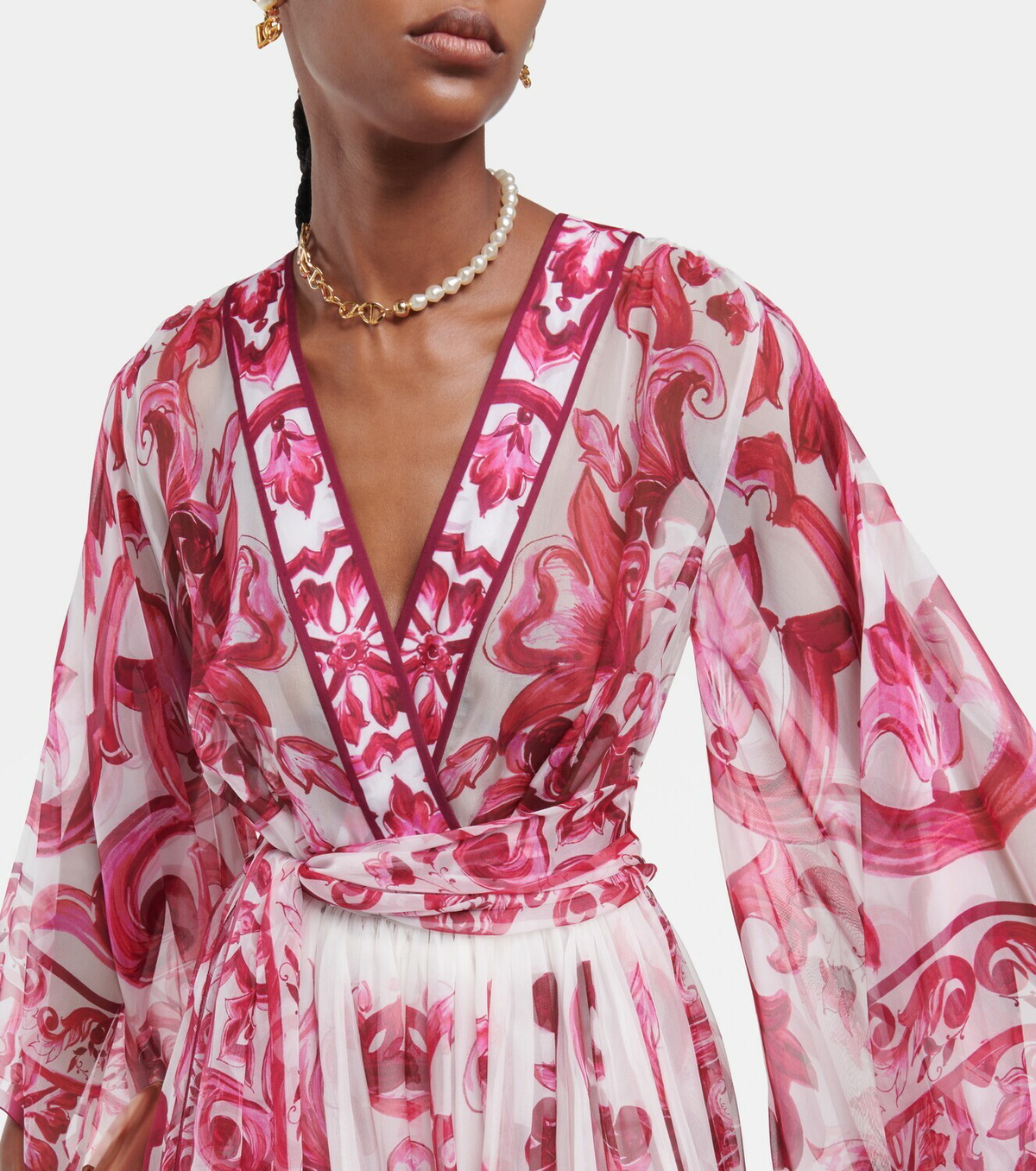Dolce&Gabbana Majolica silk maxi dress
