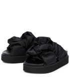 Ganni Ruched crossover platform sandals