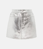 Frame - Le Mini Skirt metallic denim skirt