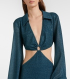 Oséree Lumière cutout ring-detail maxi dress
