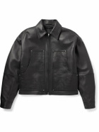 AMIRI - Logo-Debossed Leather Jacket - Black