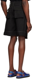 YAKU Black 7-Poc Denim Shorts