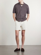 Slowear - Straight-Leg Cotton-Corduroy Drawstring Shorts - White