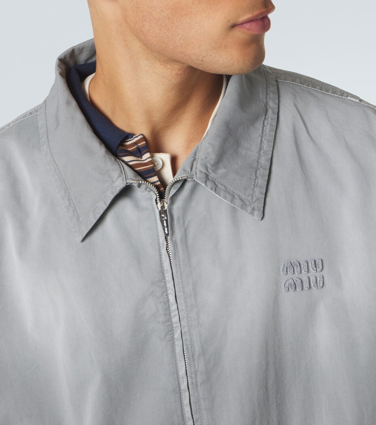 Miu Miu Cotton gabardine blouson jacket