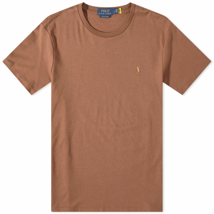 Photo: Polo Ralph Lauren Men's Cotton Custom T-Shirt in English Brown