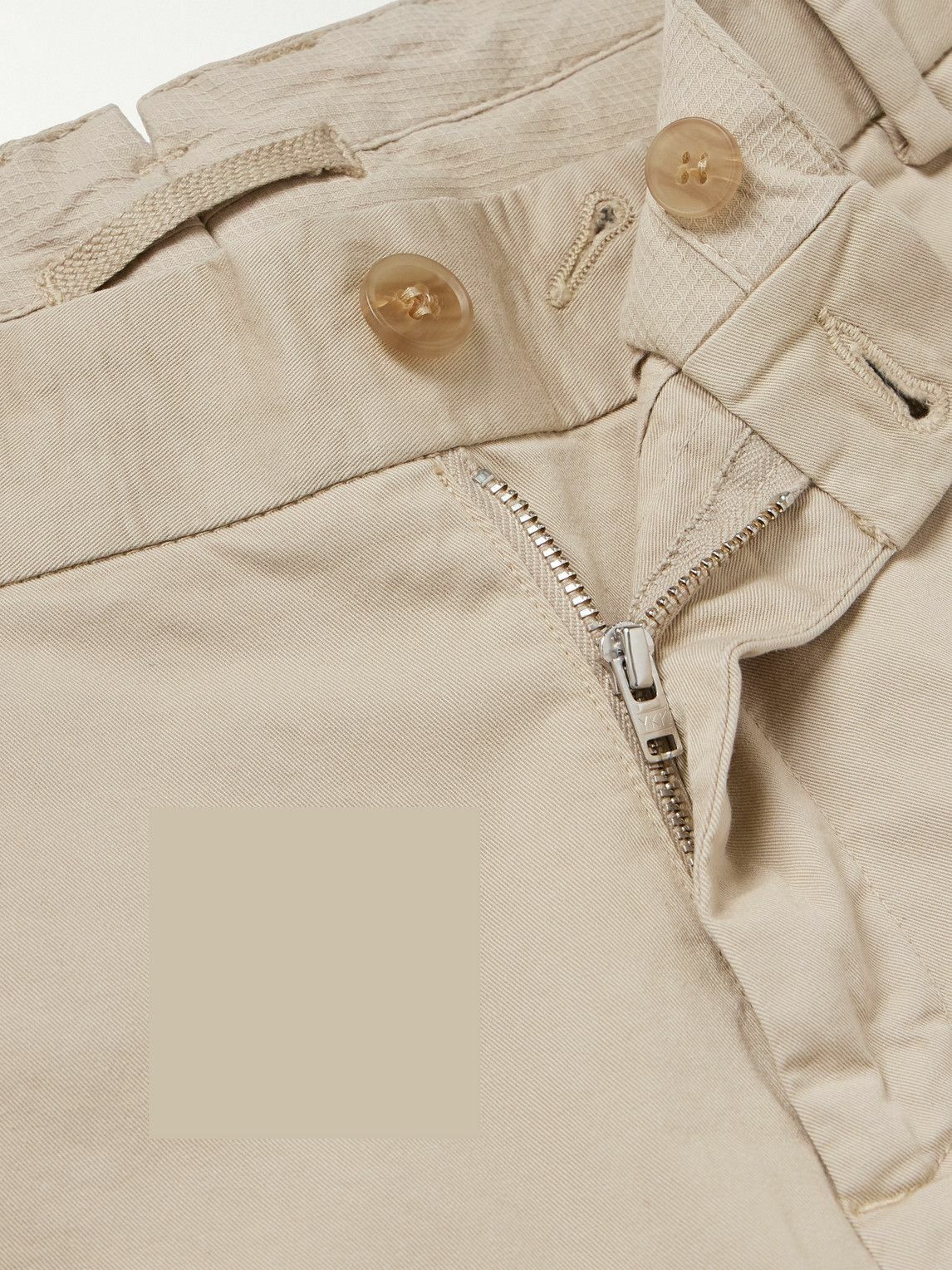 Sunspel - Straight-Leg Garment-Dyed Cotton-Blend Twill Chinos - Neutrals