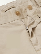 Sunspel - Straight-Leg Garment-Dyed Cotton-Blend Twill Chinos - Neutrals