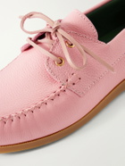 VINNY's - Boatman Full-Grain Leather Boat Shoes - Pink