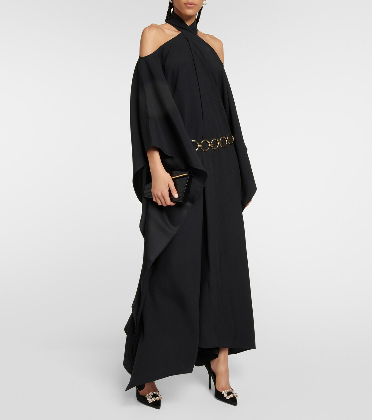 Taller Marmo Mambo belted crêpe maxi dress