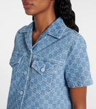 Gucci GG denim jacquard romper