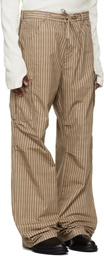 424 Beige Camo Stripe Cargo Pants