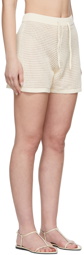 Nanushka Off-White Crocheted Fico Shorts