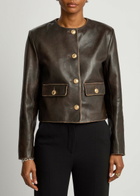 Arma Gaya Leather Jacket Dark Brown
