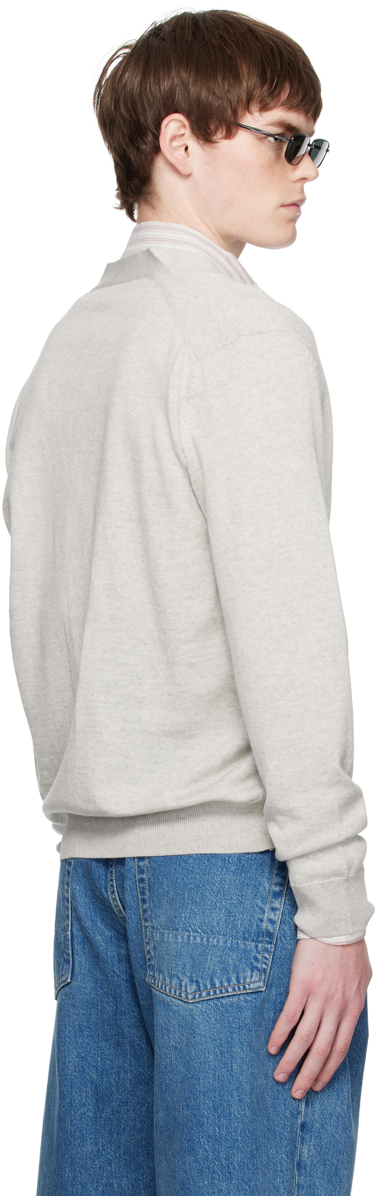 Maison Kitsuné Gray Fox Head Patch Regular Cardigan