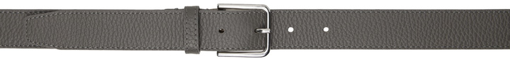 Photo: The Frankie Shop Gray Toni Pebbled Leather Belt