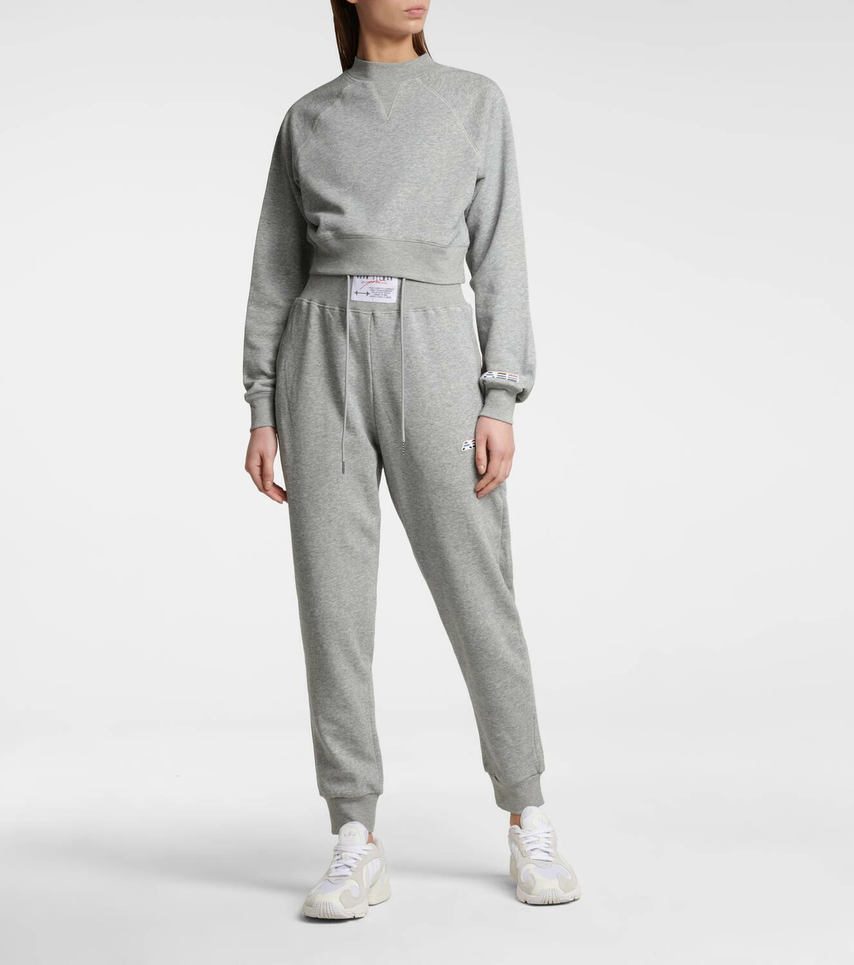 Adam Selman Sport Cropped cotton-blend sweatshirt
