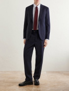 Officine Générale - Hugo Straight-Leg Pleated Virgin Wool Trousers - Blue