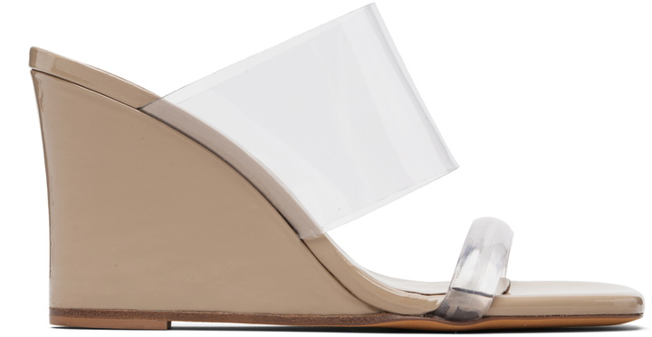 Photo: Maryam Nassir Zadeh Beige Olympia Wedge Heeled Sandals
