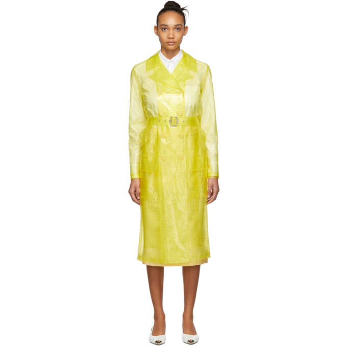 Sies Marjan Yellow Embossed Plastic Trench Coat Sies Marjan