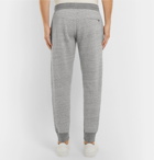 Mr P. - Tapered Mélange Loopback Cotton-Jersey Sweatpants - Men - Gray