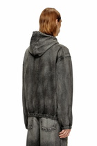 Diesel Hooded jacket in faded denim - Denim Jackets - Unisex - Black