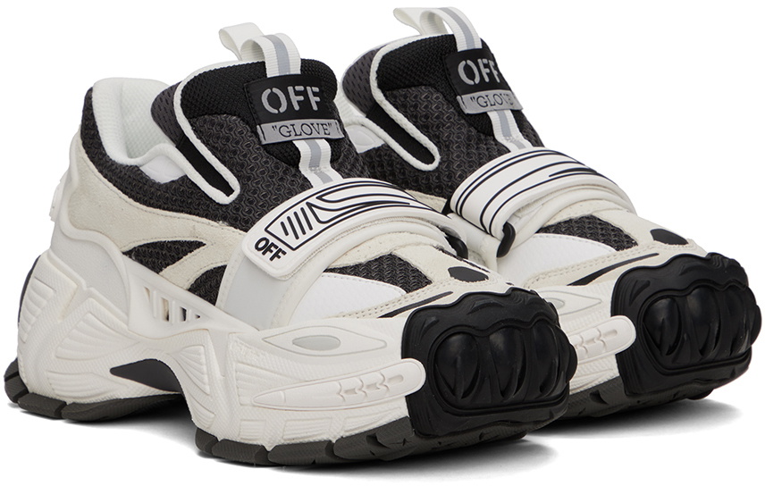 【関税込み】Off-White ブラック Glove スニーカー Off-White White & Black Glove Slip On Sneakers Off-White
