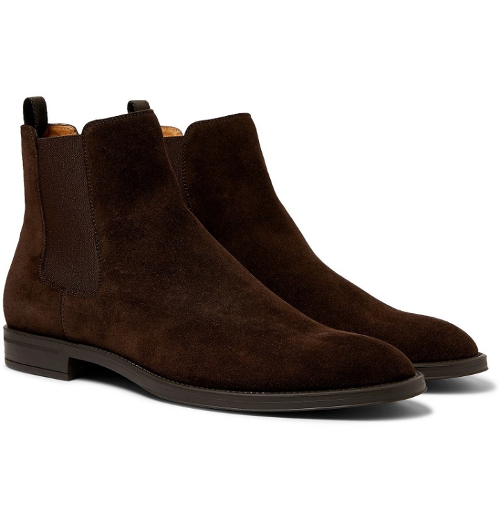 Photo: Hugo Boss - Coventry Suede Chelsea Boots - Brown
