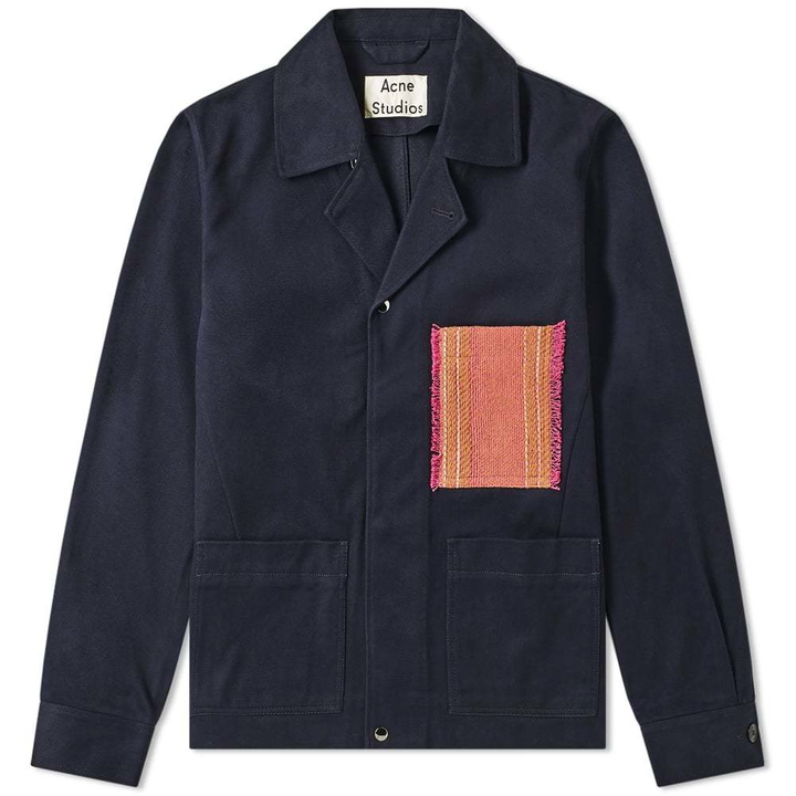 Photo: Acne Studios Omar Twill Patch Jacket Navy