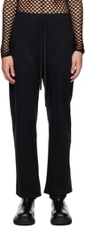 Parnell Mooney SSENSE Exclusive Black V-Line Lounge Pants