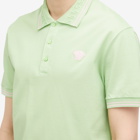 Versace Men's Medusa Embroidery Polo Shirt in Mint