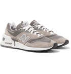 New Balance - M997 Suede, Leather and Mesh Sneakers - Gray