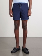 Slowear - Straight-Leg Cotton-Corduroy Drawstring Shorts - Blue