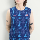 Adidas Running Men's adidas x Labrum Tank in Dark Blue Lucid Red