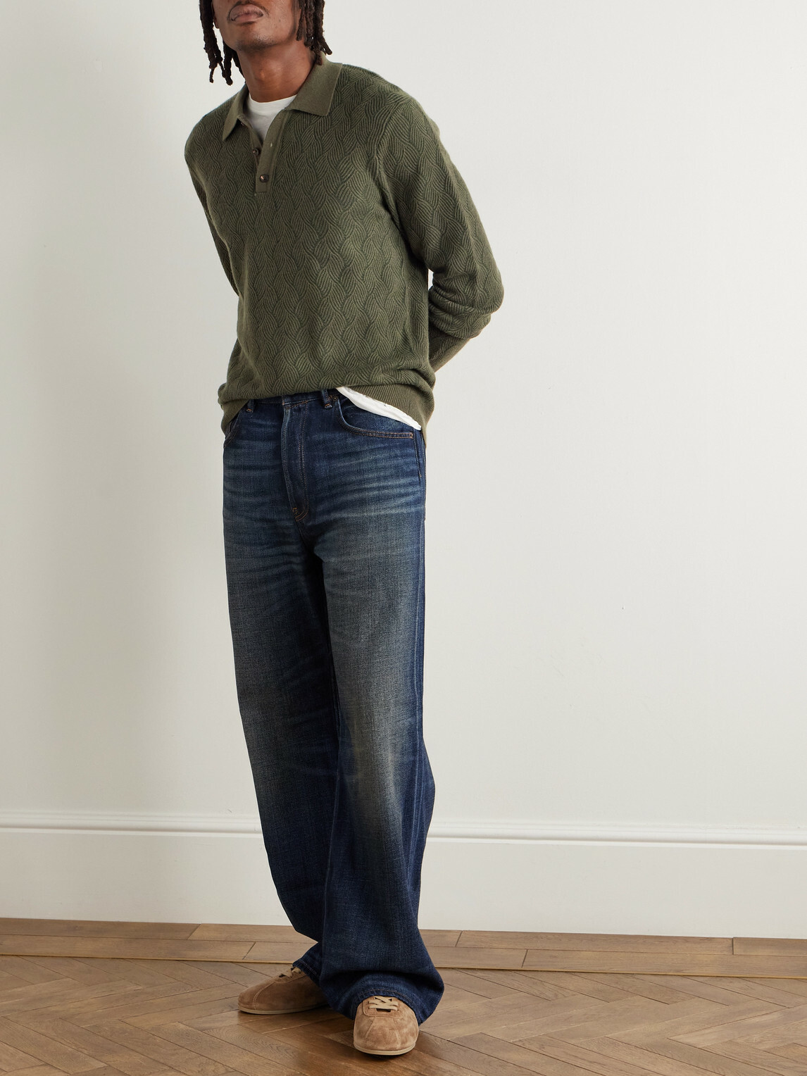Mr P. - Knitted Wool and Cashmere-Blend Sweater - Green