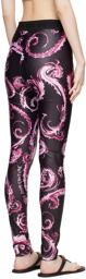 Versace Jeans Couture Black & Pink Chromo Couture Leggings