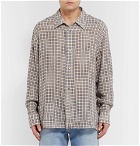 Our Legacy - Fine Frontier Oversized Checked Cotton Shirt - Blue