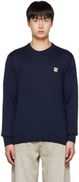 Maison Kitsuné Navy Fox Head Sweater