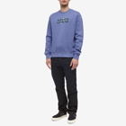 Maison Kitsuné Men's Flowers Comfort Crew Sweat in Purple Slate