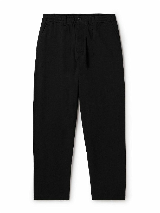 Photo: Universal Works - Tapered Cotton-Twill Trousers - Black