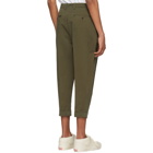 AMI Alexandre Mattiussi Green Oversized Carrot Trousers