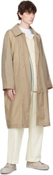 DOCUMENT Khaki Light Weight Nylon Water Proof Packable Coat