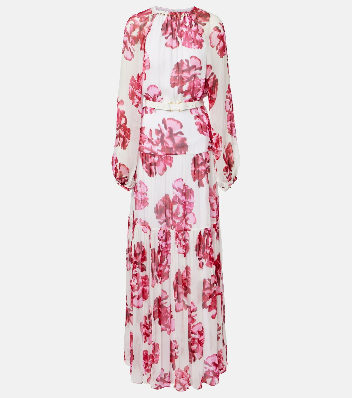 Rebecca Vallance Damask floral georgette maxi dress