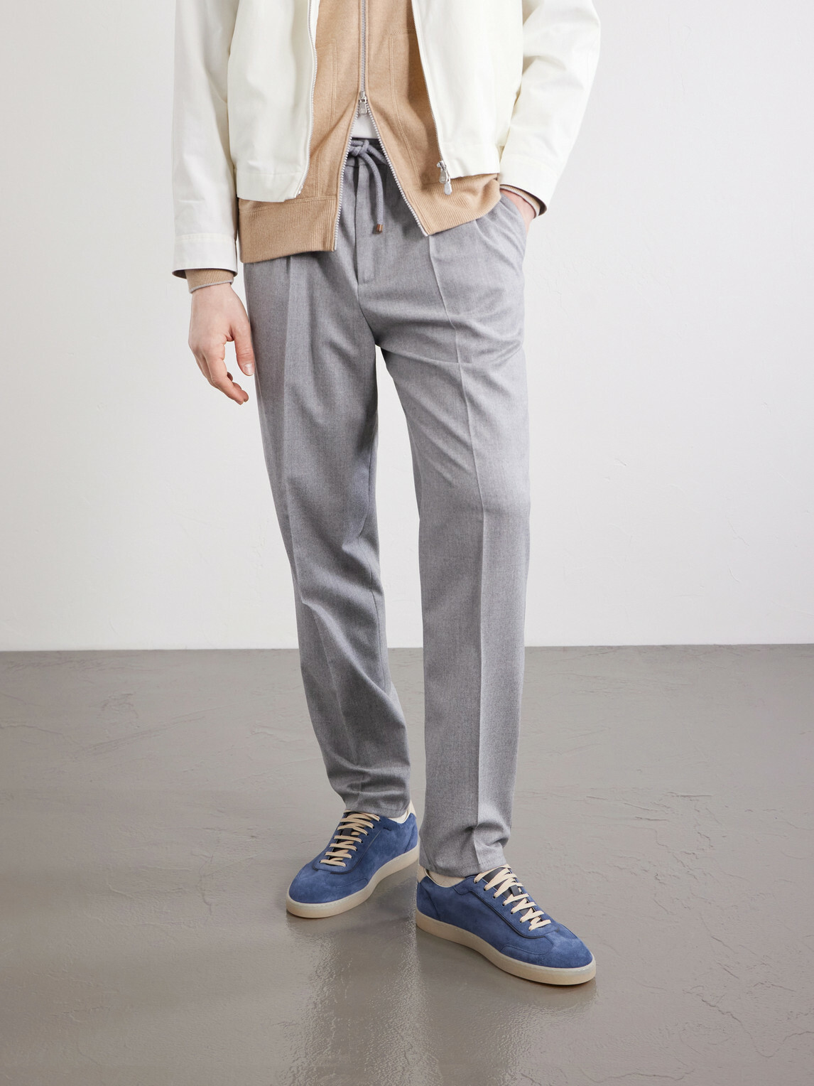 Brunello Cucinelli - Coda di Rondine Suede Sneakers - Blue