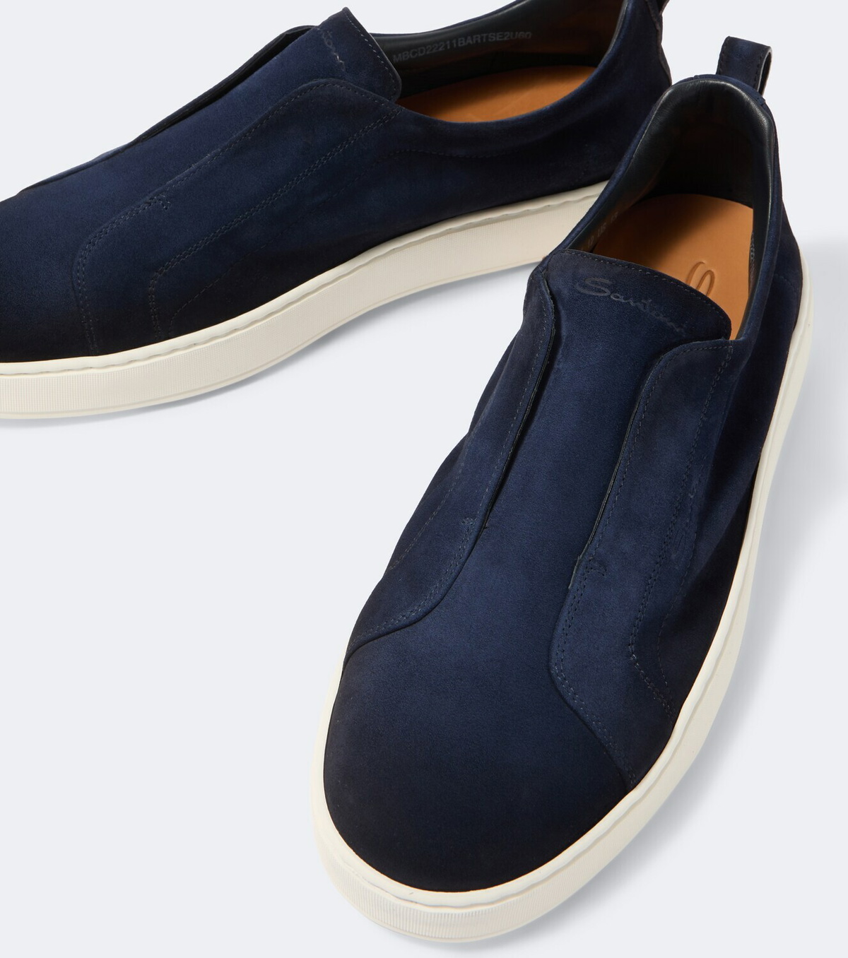 Santoni Suede slip-on sneakers