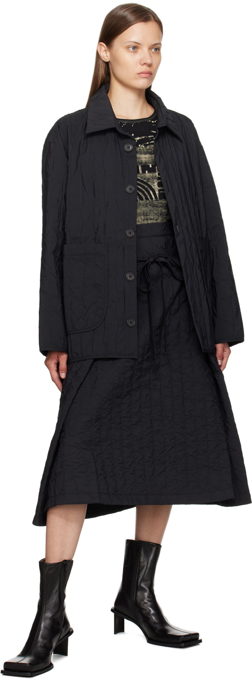Henrik Vibskov Black Bind Midi Skirt Henrik Vibskov