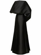 ALBERTA FERRETTI Square Neck Satin Long Dress