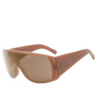 Retrosuperfuture x MM6 Mask Sunglasses in Brown 