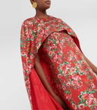 Markarian Caped silk midi dress