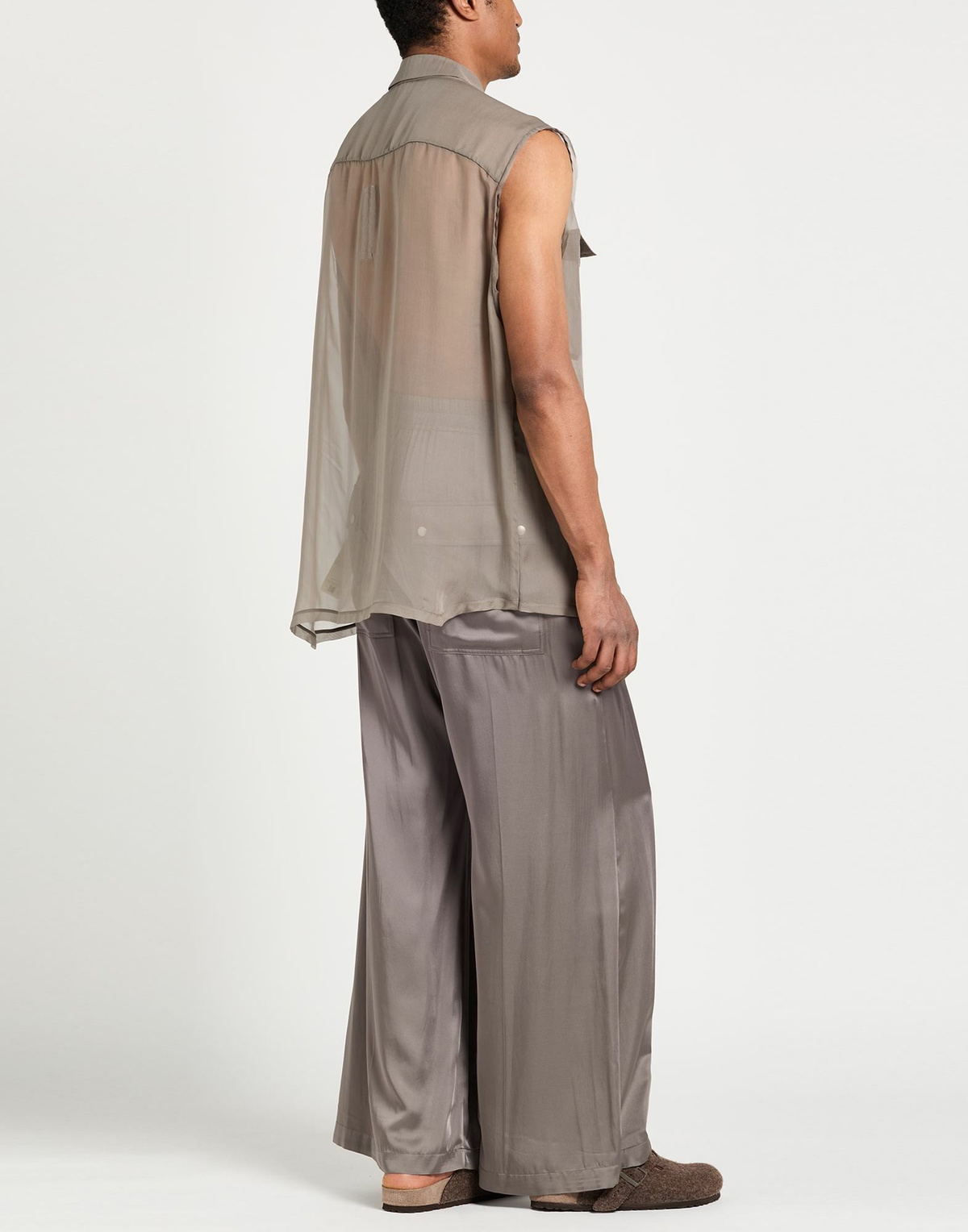Rick Owens Mens Shirt Taupe
