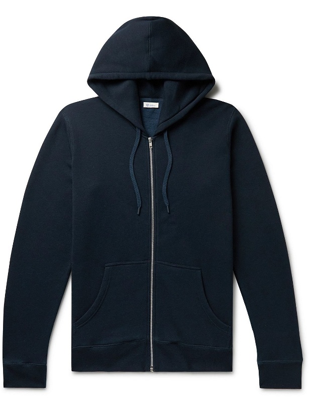 Photo: Schiesser - Vincent Organic Cotton and Lyocell-Blend Jersey Zip-Up Hoodie - Blue